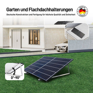 Ergofino Balkonkraftwerk 880W mit 2x440W Bifazialer Glas Solarmodule, Wechselrichter 800W, Kabel