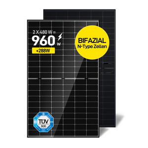 Ergofino 480W Bifazialer Glas-Glas Solarmodule