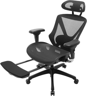 Ergofino CF12M01/A Bürostuhl mit Fußstütze Ergonomischer Schreibtischstuhl