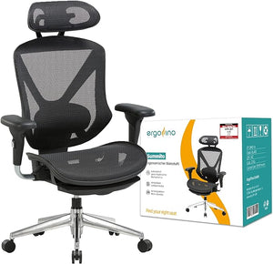 Ergofino CF12M01/A Bürostuhl mit Fußstütze Ergonomischer Schreibtischstuhl