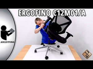 Video zum Aufbau, Bedienung und Test des ergonomischen Bürostuhl C12M01/A von Ergofino